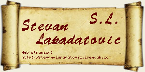 Stevan Lapadatović vizit kartica